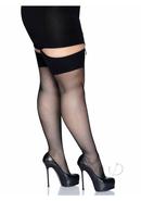 Leg Avenue Spandex Fishnet Stockings With Comfort Wide Band...